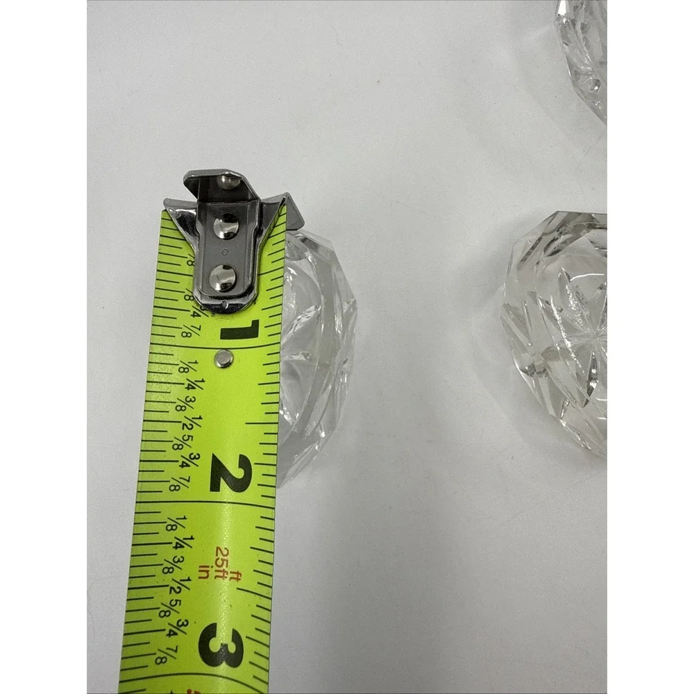8 Vtg Pressed Glass Open Salt Cellars Dips Starburst Bottom 2 Sizes